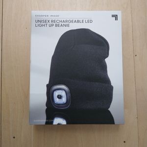 Sharper Image Unisex Rechargeable LED Light Up Beanie NEW JN BOX Sku #206894-01